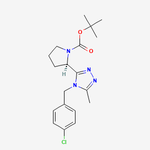 (R)-tert-butyl 2-(4-(4-chlorobenzyl)-5-methyl-4H-1,2,4-triazol-3-yl)pyrrolidine-1-carboxylate
