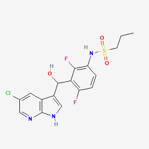 N-(3-((5-chloro-1H-pyrrolo[2,3-b]pyridin-3-yl)(hydroxy)methyl)-2,4-difluorophenyl)propane-1-sulfonamide