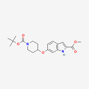 molecular formula C20H26N2O5 B1505439 METHYL 6-(1-BOC-PIPERIDIN-4-YLOXY)INDOLE-2-CARBOXYLATE CAS No. 287389-12-2
