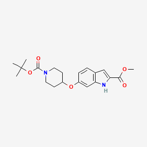 Methyl 6-((1-(tert-butoxycarbonyl)piperidin-4-yl)oxy)-1H-indole-2-carboxylate