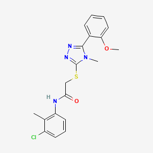 molecular formula C19H19ClN4O2S B15054437 N-(3-Chloro-2-methylphenyl)-2-((5-(2-methoxyphenyl)-4-methyl-4H-1,2,4-triazol-3-yl)thio)acetamide 