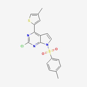 2-chloro-4-(4-methylthiophen-2-yl)-7-tosyl-7H-pyrrolo[2,3-d]pyrimidine