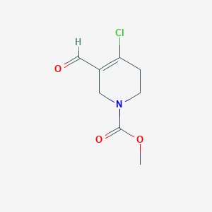 molecular formula C8H10ClNO3 B15054588 Methyl 4-chloro-3-formyl-5,6-dihydropyridine-1(2H)-carboxylate 