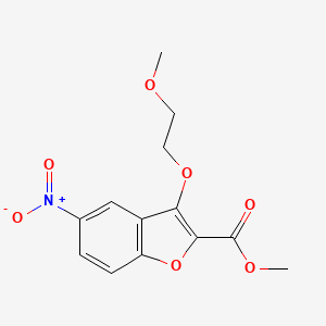 molecular formula C13H13NO7 B15054791 Methyl 3-(2-methoxyethoxy)-5-nitrobenzofuran-2-carboxylate 