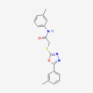 molecular formula C18H17N3O2S B15054798 N-(m-Tolyl)-2-((5-(m-tolyl)-1,3,4-oxadiazol-2-yl)thio)acetamide 
