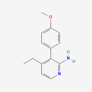 molecular formula C14H16N2O B15054826 4-Ethyl-3-(4-methoxyphenyl)pyridin-2-amine 