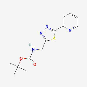 molecular formula C13H16N4O2S B15054837 tert-Butyl ((5-(pyridin-2-yl)-1,3,4-thiadiazol-2-yl)methyl)carbamate 