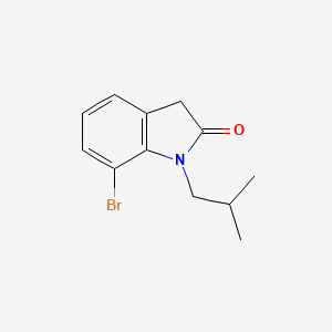 molecular formula C12H14BrNO B15054906 7-Bromo-1-isobutylindolin-2-one 