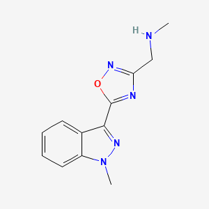 molecular formula C12H13N5O B15054921 N-Methyl-1-(5-(1-methyl-1H-indazol-3-yl)-1,2,4-oxadiazol-3-yl)methanamine 