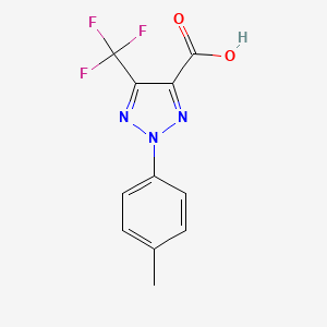 molecular formula C11H8F3N3O2 B15055165 2-(p-Tolyl)-5-(trifluoromethyl)-2H-1,2,3-triazole-4-carboxylic acid 