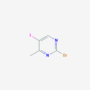 molecular formula C5H4BrIN2 B15055236 2-Bromo-5-iodo-4-methylpyrimidine 