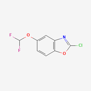 molecular formula C8H4ClF2NO2 B15055577 2-Chloro-5-(difluoromethoxy)benzo[d]oxazole 