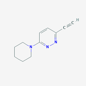 molecular formula C11H13N3 B15055926 3-Ethynyl-6-(piperidin-1-yl)pyridazine 