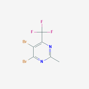 molecular formula C6H3Br2F3N2 B15055992 4,5-Dibromo-2-methyl-6-(trifluoromethyl)pyrimidine 