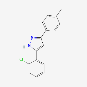 molecular formula C16H13ClN2 B15056045 5-(2-Chlorophenyl)-3-(p-tolyl)-1H-pyrazole 
