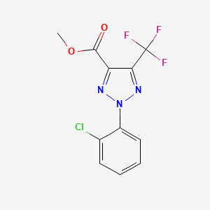 molecular formula C11H7ClF3N3O2 B15056066 Methyl 2-(2-chlorophenyl)-5-(trifluoromethyl)-2H-1,2,3-triazole-4-carboxylate 