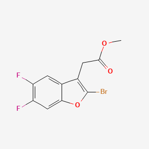 molecular formula C11H7BrF2O3 B15056164 Methyl 2-(2-bromo-5,6-difluorobenzofuran-3-yl)acetate CAS No. 1420790-23-3