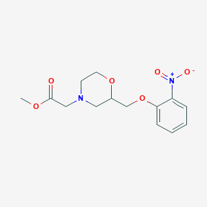 molecular formula C14H18N2O6 B15056246 Methyl 2-(2-((2-nitrophenoxy)methyl)morpholino)acetate CAS No. 1706454-71-8