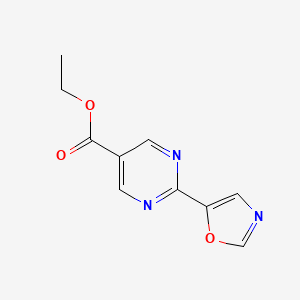 molecular formula C10H9N3O3 B15056265 Ethyl 2-(oxazol-5-YL)pyrimidine-5-carboxylate 