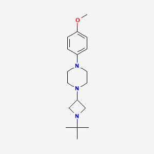 molecular formula C18H29N3O B1505640 N-t-Butyl-3-(4-(p-methoxyphenyl)piperazinyl)azetidine 