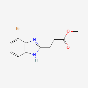 molecular formula C11H11BrN2O2 B15056448 Methyl 3-(4-bromo-1H-benzo[d]imidazol-2-yl)propanoate 