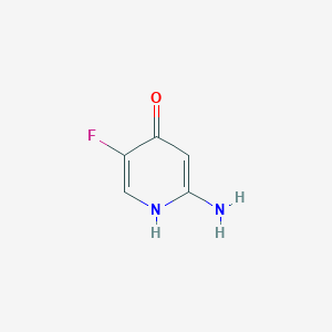 molecular formula C5H5FN2O B15056483 2-Amino-5-fluoropyridin-4-ol 