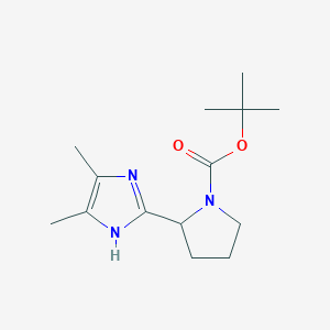 molecular formula C14H23N3O2 B15056498 tert-Butyl 2-(4,5-dimethyl-1H-imidazol-2-yl)pyrrolidine-1-carboxylate 