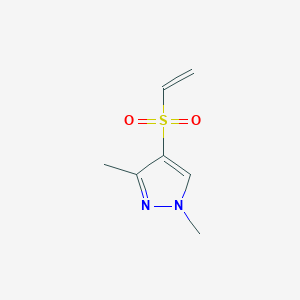 molecular formula C7H10N2O2S B15056506 1,3-Dimethyl-4-(vinylsulfonyl)-1H-pyrazole 