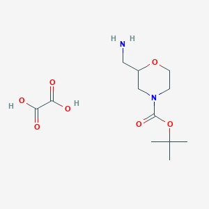 molecular formula C12H22N2O7 B15056648 tert-Butyl 2-(aminomethyl)morpholine-4-carboxylate oxalate 