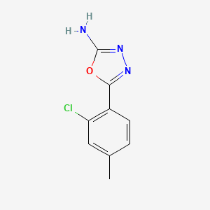 molecular formula C9H8ClN3O B15056653 5-(2-Chloro-4-methylphenyl)-1,3,4-oxadiazol-2-amine 