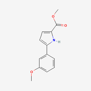 molecular formula C13H13NO3 B15056757 Methyl 5-(3-methoxyphenyl)-1H-pyrrole-2-carboxylate 
