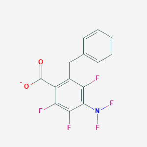 molecular formula C14H7F5NO2- B150569 Pentafluorobenzyl-4-aminobenzoate CAS No. 132766-40-6
