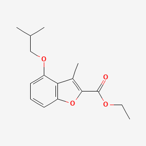 molecular formula C16H20O4 B15057030 Ethyl 4-isobutoxy-3-methylbenzofuran-2-carboxylate 