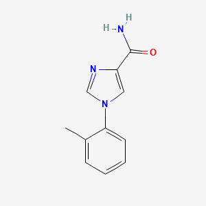 molecular formula C11H11N3O B15057257 1-(o-Tolyl)-1H-imidazole-4-carboxamide 