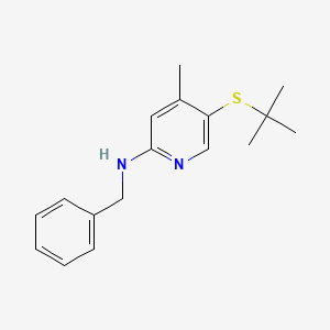 molecular formula C17H22N2S B15057260 N-Benzyl-5-(tert-butylthio)-4-methylpyridin-2-amine 