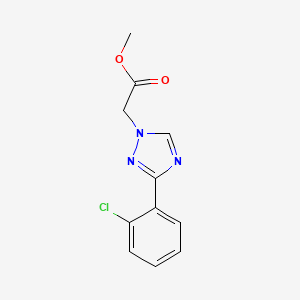 molecular formula C11H10ClN3O2 B15057374 Methyl 2-(3-(2-chlorophenyl)-1H-1,2,4-triazol-1-yl)acetate 
