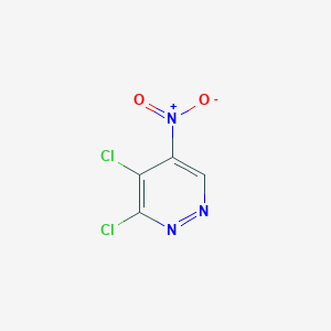molecular formula C4HCl2N3O2 B15057445 3,4-Dichloro-5-nitropyridazine 