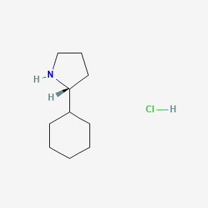molecular formula C10H20ClN B15057515 (R)-2-Cyclohexylpyrrolidine hydrochloride CAS No. 1384268-81-8