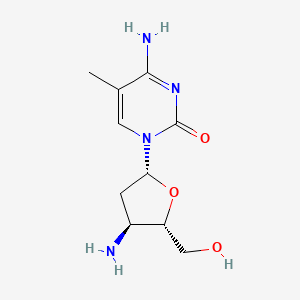 molecular formula C10H16N4O3 B1505759 3'-Amino-2',3'-dideoxy-5-methylcytidine CAS No. 87190-81-6