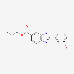 molecular formula C17H15FN2O2 B15057610 Propyl 2-(3-fluorophenyl)-1H-benzo[d]imidazole-6-carboxylate 