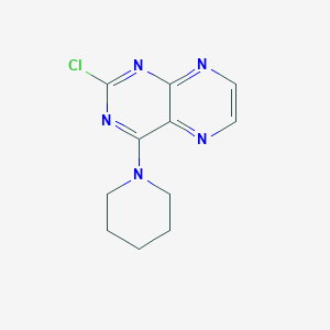 molecular formula C11H12ClN5 B15057630 2-Chloro-4-(piperidin-1-yl)pteridine 