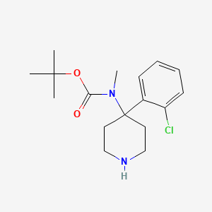 molecular formula C17H25ClN2O2 B15057644 tert-Butyl (4-(2-chlorophenyl)piperidin-4-yl)(methyl)carbamate 