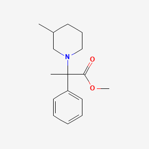 molecular formula C16H23NO2 B15057669 Methyl 2-(3-methylpiperidin-1-yl)-2-phenylpropanoate 