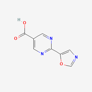 molecular formula C8H5N3O3 B15057715 2-(Oxazol-5-YL)pyrimidine-5-carboxylic acid 