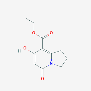 molecular formula C11H13NO4 B1505772 Ethyl 7-hydroxy-5-oxo-1,2,3,5-tetrahydroindolizine-8-carboxylate CAS No. 72130-68-8