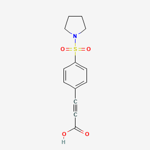 molecular formula C13H13NO4S B15057733 3-(4-(Pyrrolidin-1-ylsulfonyl)phenyl)propiolic acid 