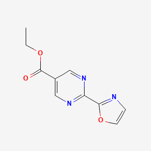 molecular formula C10H9N3O3 B15057753 Ethyl 2-(oxazol-2-YL)pyrimidine-5-carboxylate 