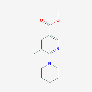 molecular formula C13H18N2O2 B15057781 Methyl 5-methyl-6-(piperidin-1-yl)nicotinate 