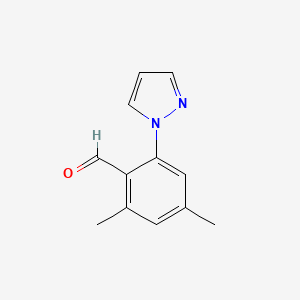 molecular formula C12H12N2O B1505782 2,4-Dimethyl-6-(1H-pyrazol-1-YL)benzaldehyde CAS No. 1015845-86-9