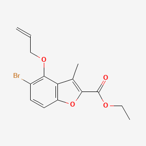 molecular formula C15H15BrO4 B15057894 Ethyl 4-(allyloxy)-5-bromo-3-methylbenzofuran-2-carboxylate 